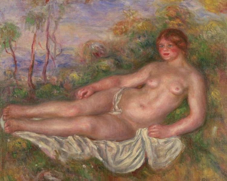Pierre-Auguste Renoir Reclining Woman Bather Norge oil painting art